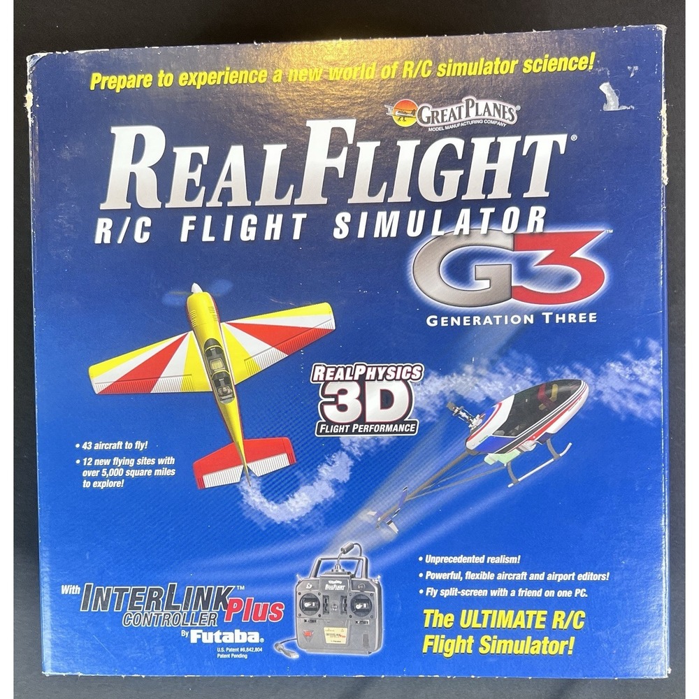 Great Planes Real Flight G3 R/C Flight Simulator w/controller & 2 discs
